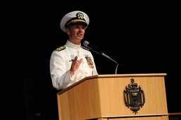 Change of command ceremony at the US Naval Academy