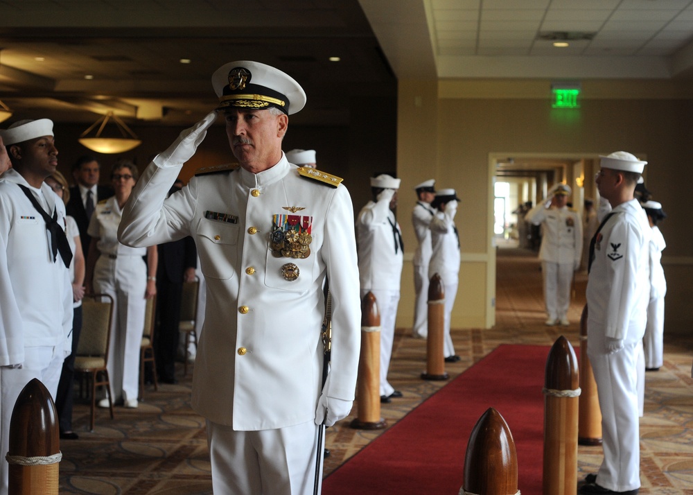 Change of command ceremony at Naval Station Norfolk