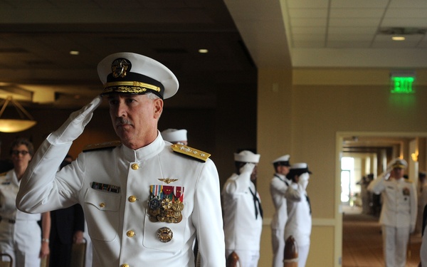 Change of command ceremony at Naval Station Norfolk