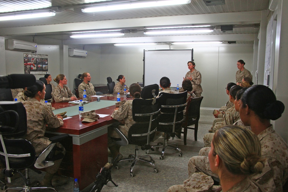 Chaplain of the Marine Corps meets with incoming Female Engagement Team