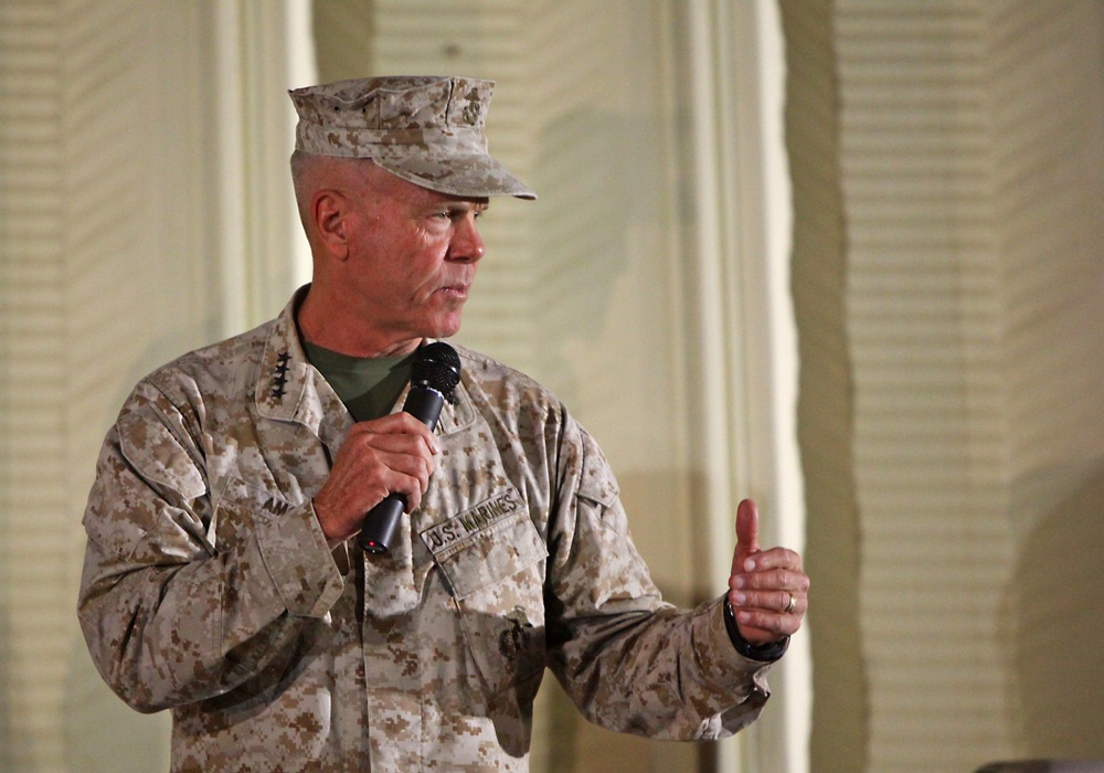 Commandant, sergeant major of the Marine Corps visit Camp Leatherneck