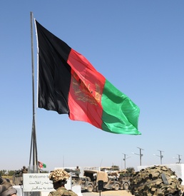 Afghan flag raised at site of Mullah Omar's mosque
