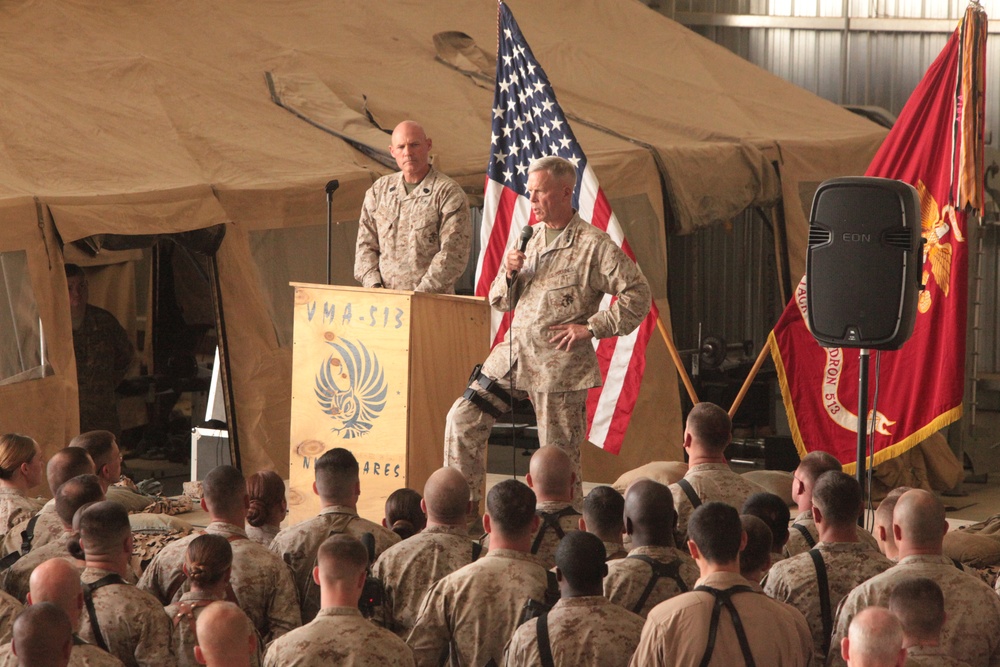 Commandant of the Marine Corps visits Kandahar Airfield