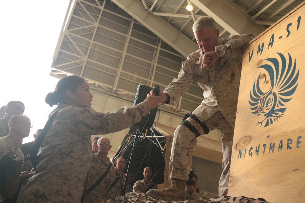 Commandant of the Marine Corps visits Kandahar Airfield