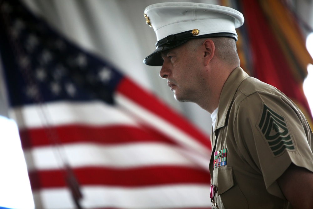 Retirement ceremony for Master Gunnery Sgt. Eduardo Rodriguez