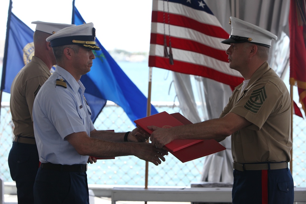 Retirement ceremony for Master Gunnery Sgt. Eduardo Rodriguez