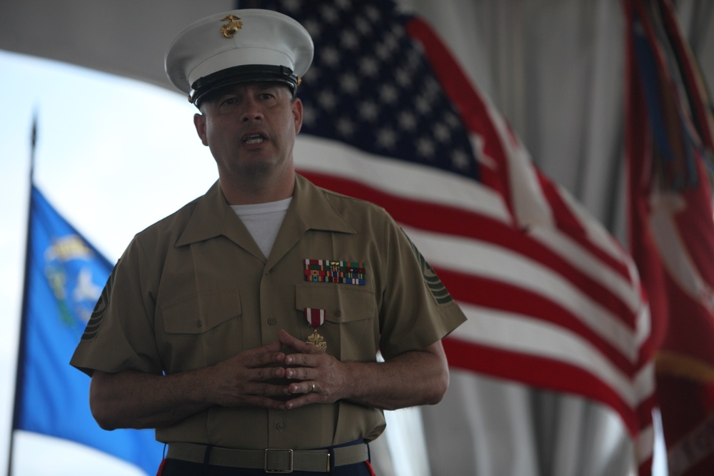 Retirement ceremony for Master Gunnery Sgt. Eduardo Rodriguez