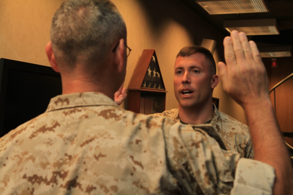 Maj. Hamstra's promotion to Lt. Col.