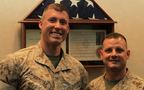 Maj. Hamstra's promotion to Lt. Col.