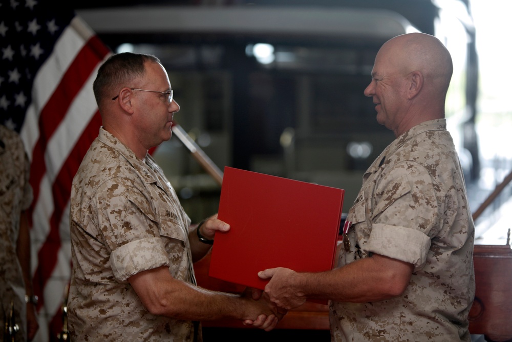 Master Gunnery Sgt. Werthmann's retirement ceremony