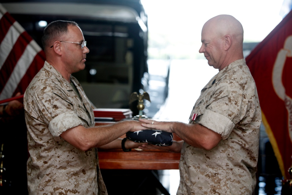 Master Gunnery Sgt. Werthmann's retirement ceremony