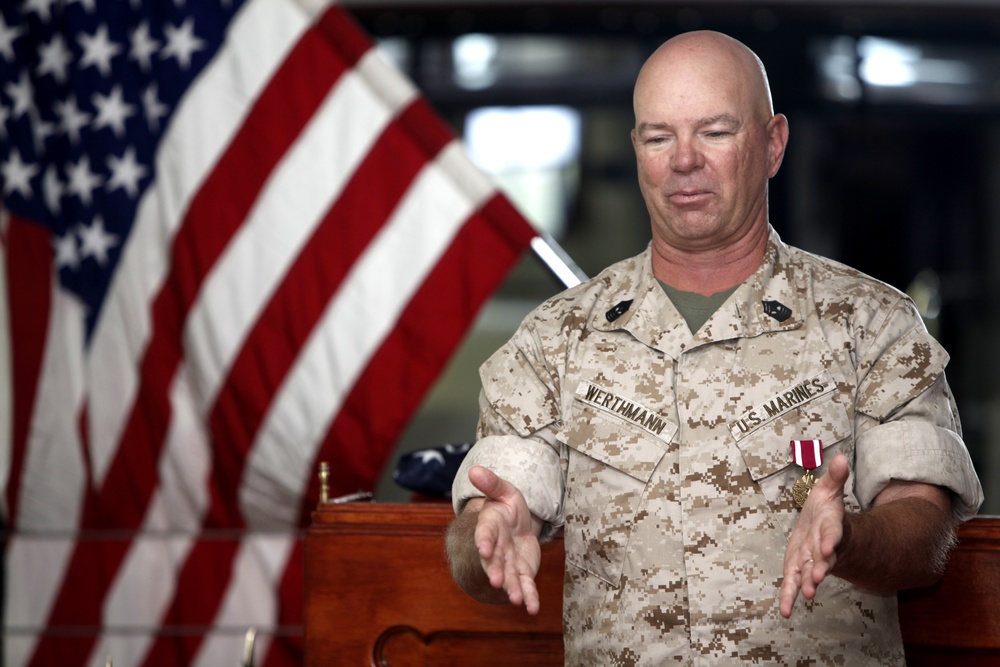 Master Gunnery Sgt. Werthmann's retirement ceremony