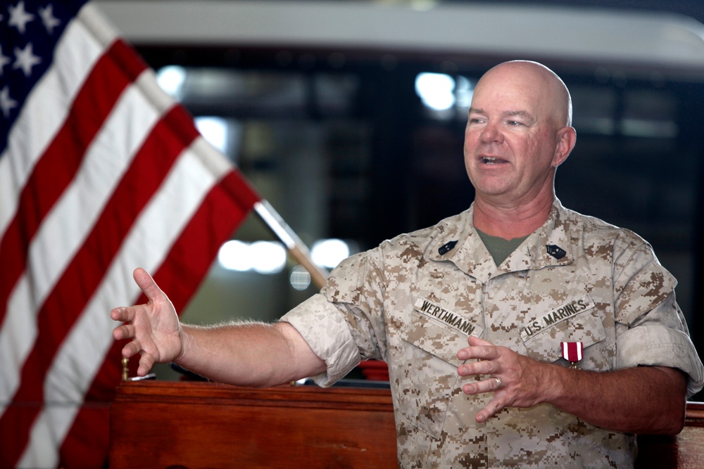 Master Gunnery Sgt. Werthmann's retirement ceremony