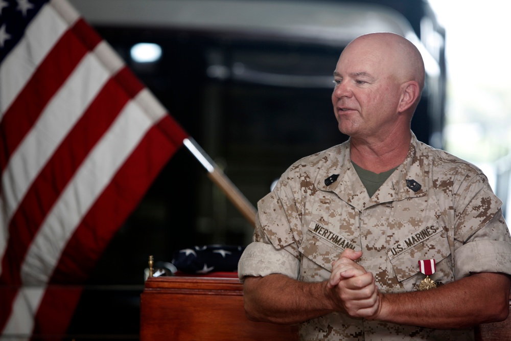 Master Gunnery Sgt. Werthmann's retirement ceremony