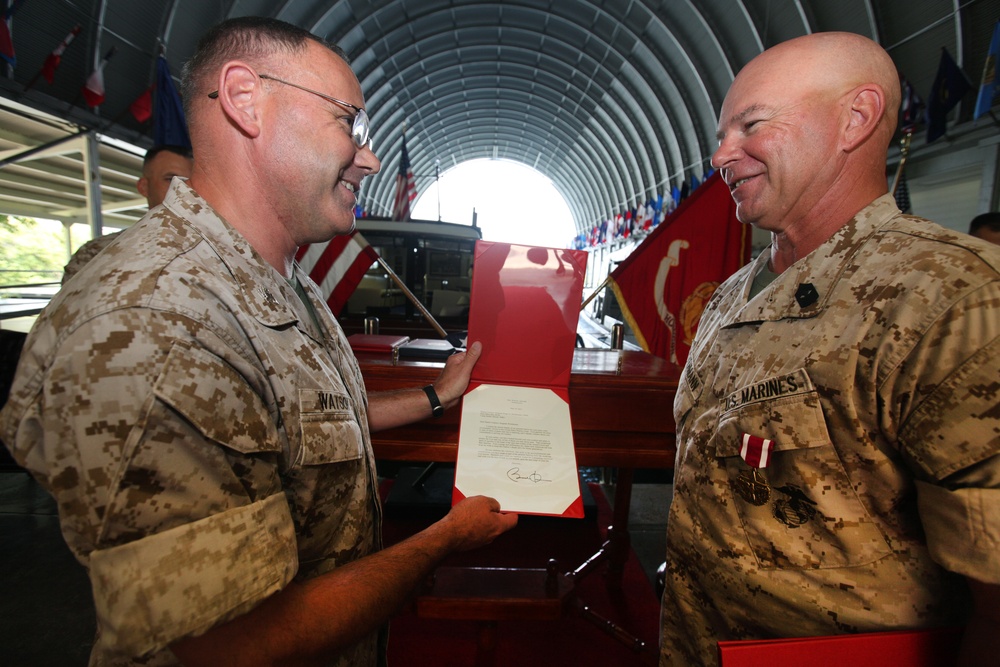 Master Gunnery Sgt. Werthmann's retirement ceremony