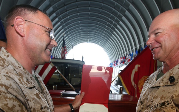 Master Gunnery Sgt. Werthmann's retirement ceremony