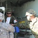 US Army medics talk shop with Japanese soldiers