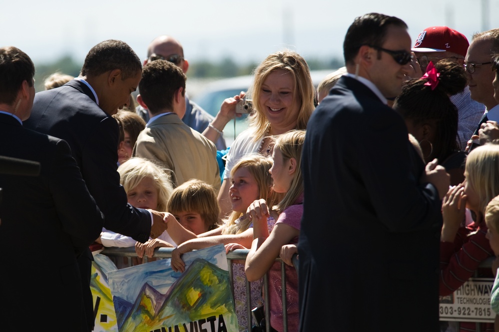 President visits Buckley AFB