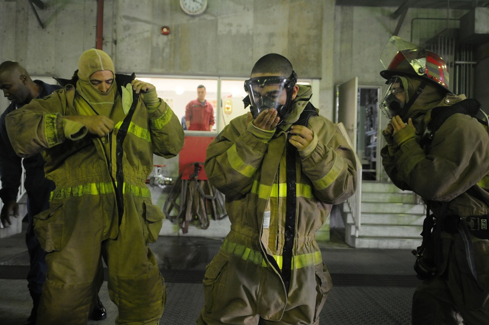 Firefighting training at Fleet Activities Yokosuka