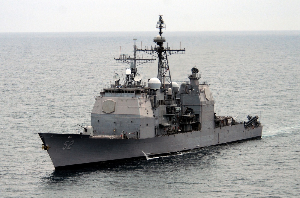 USS Bunker Hill transits the Pacific Ocean