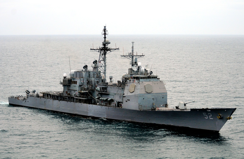 USS Bunker Hill transits the Pacific Ocean