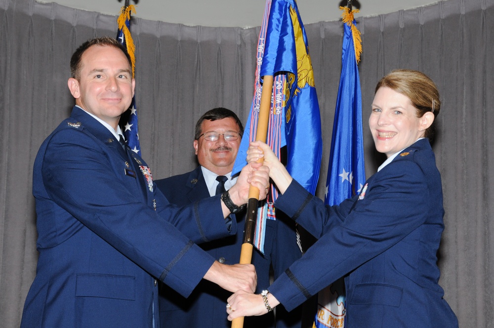 Change of command ceremony for the 42d Force Support Squadron