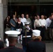 Re-enlistment ceremony at Ground Zero
