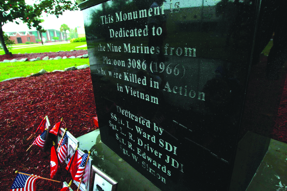New monument honors fallen Marines at Memorial Park