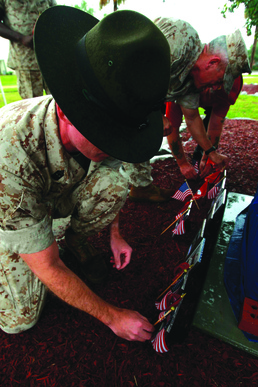 New monument honors fallen Marines at Memorial Park