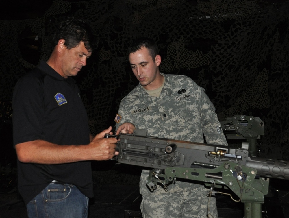 Michael Waltrip visits Camp Atterbury