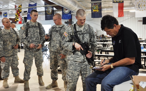 Michael Waltrip visits Camp Atterbury