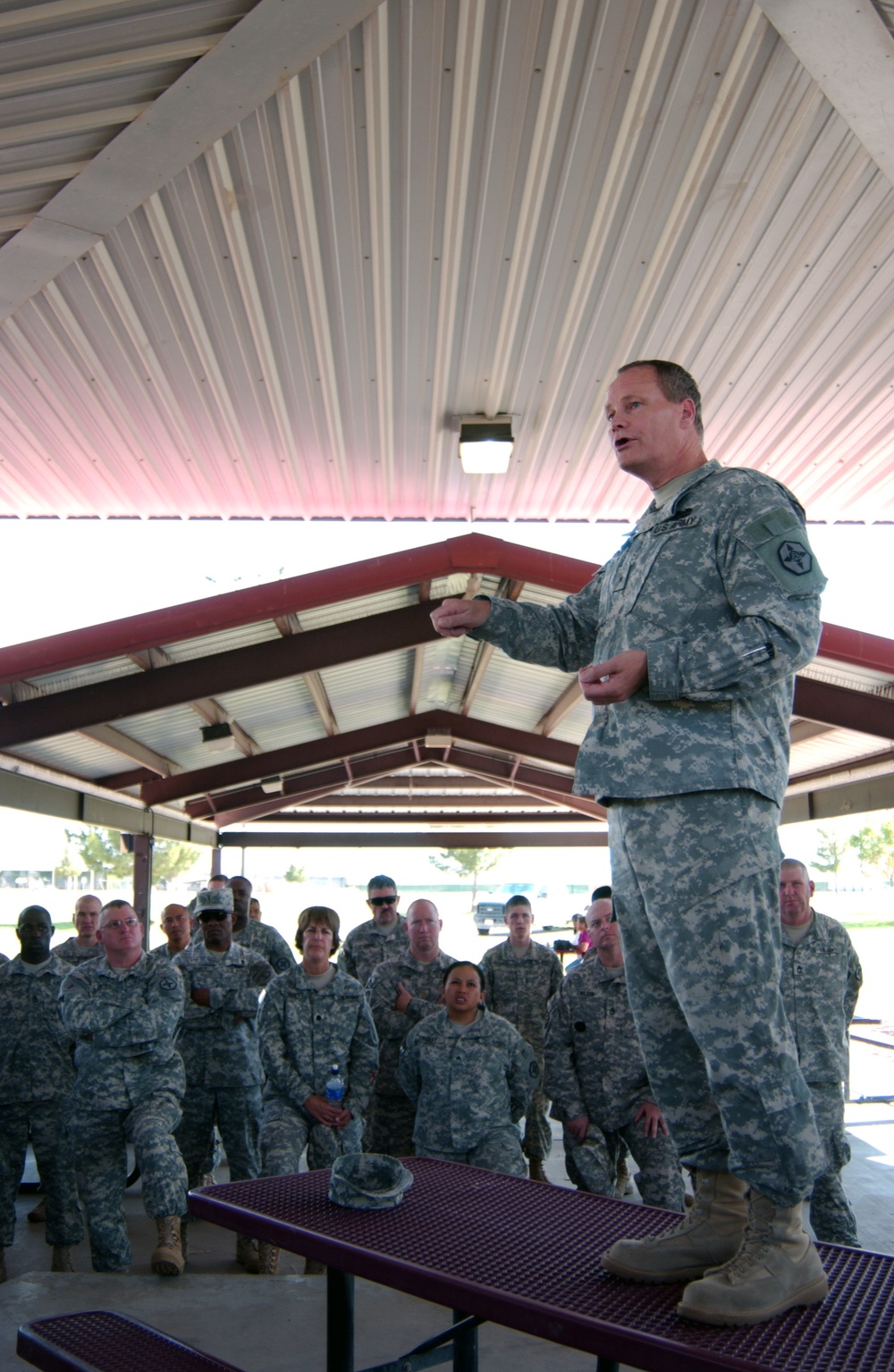Brig. Gen. Ives speaks to his soldiers