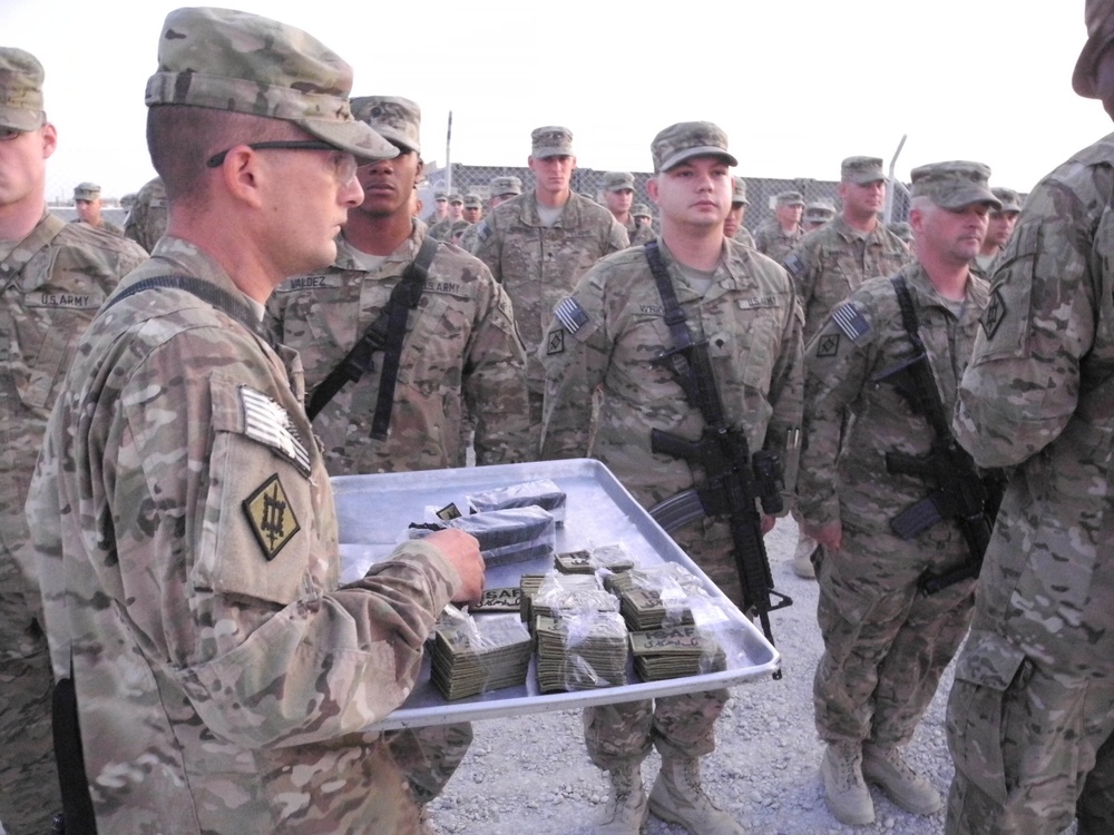 Task Force Roughneck earns Task Force Sword deployment patch