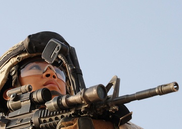 Task Force 2-82nd Field Artillery soldier provides security