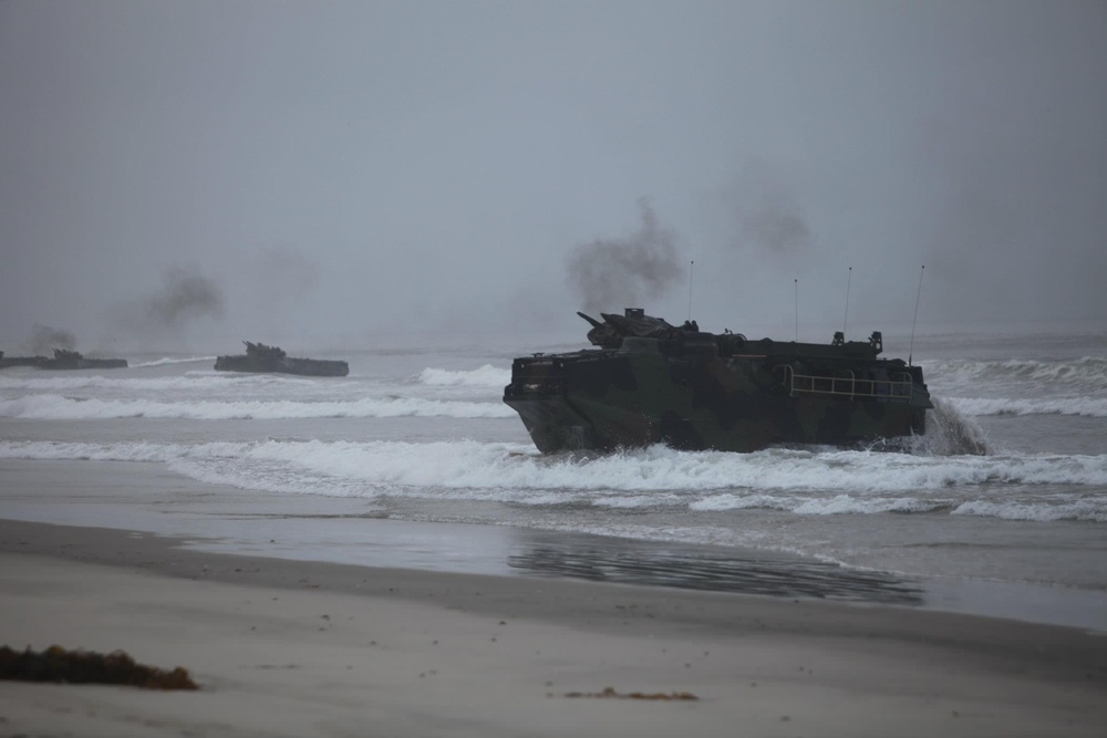 Marines storm beach during Dawn Blitz
