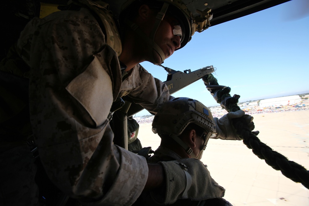 Marines swing into MAGTF at air show