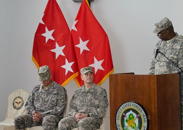 Lt. Gen. Caslen assumes command of NTM-I, leads OSC-I to strengthen ISF