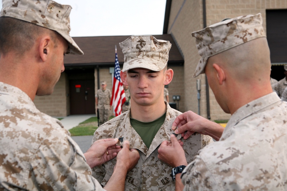 Marine, Bertha, Minn., native promoted ahead of peers