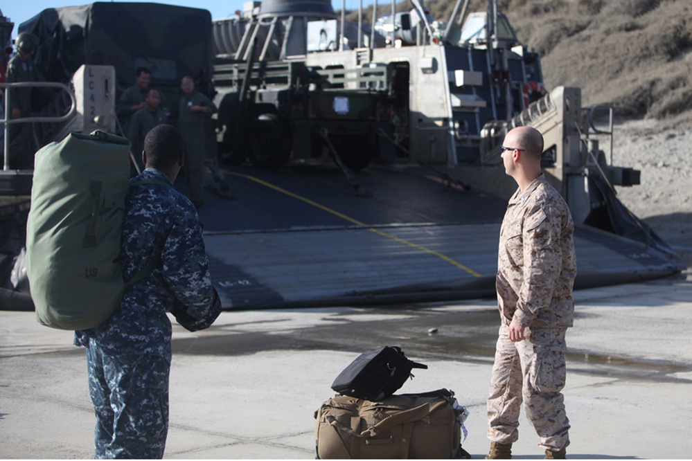 Landing craft helps out close to home