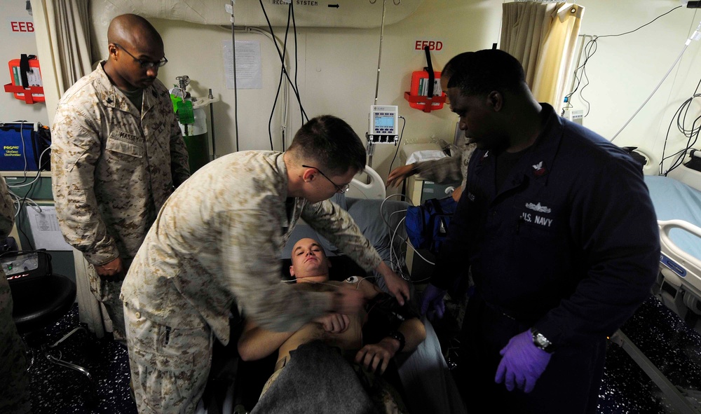 USS Mesa Verde mass casaulty exercise