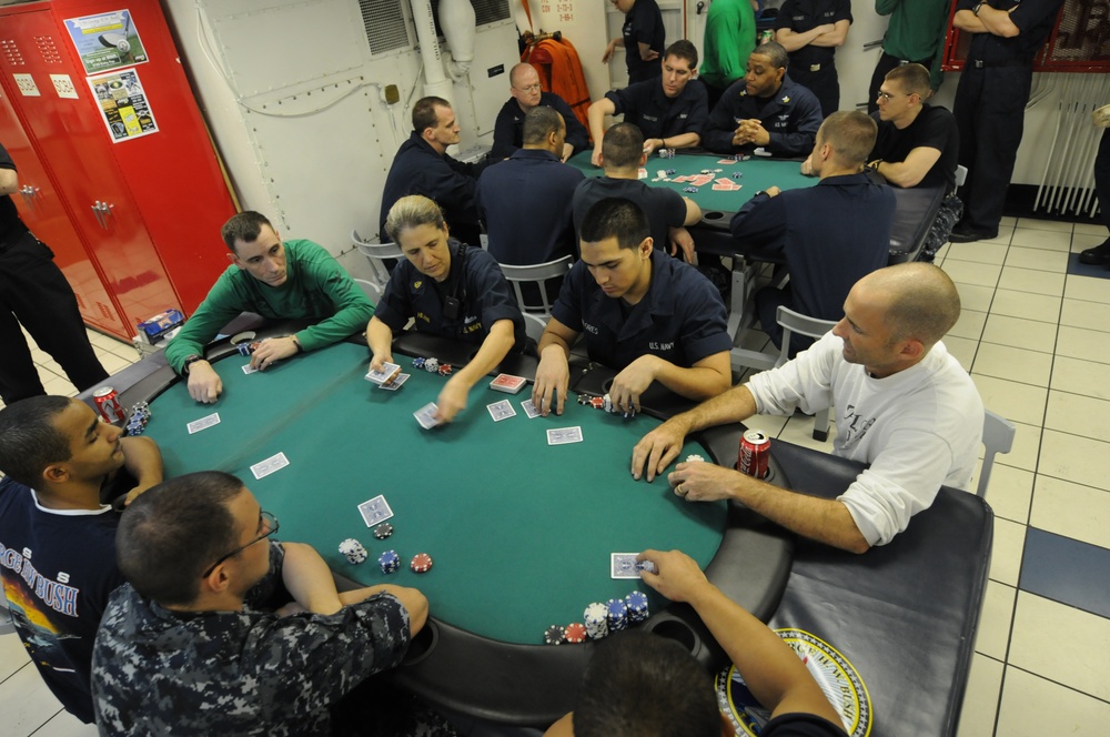 USS George H.W. Bush poker tournament