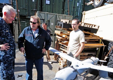 ESG 3 commander briefed on Scan Eagle aboard USS Comstock