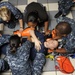 Emergency medical drill aboard USS John C. Stennis