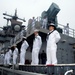 USS Boxer sailors man the rails