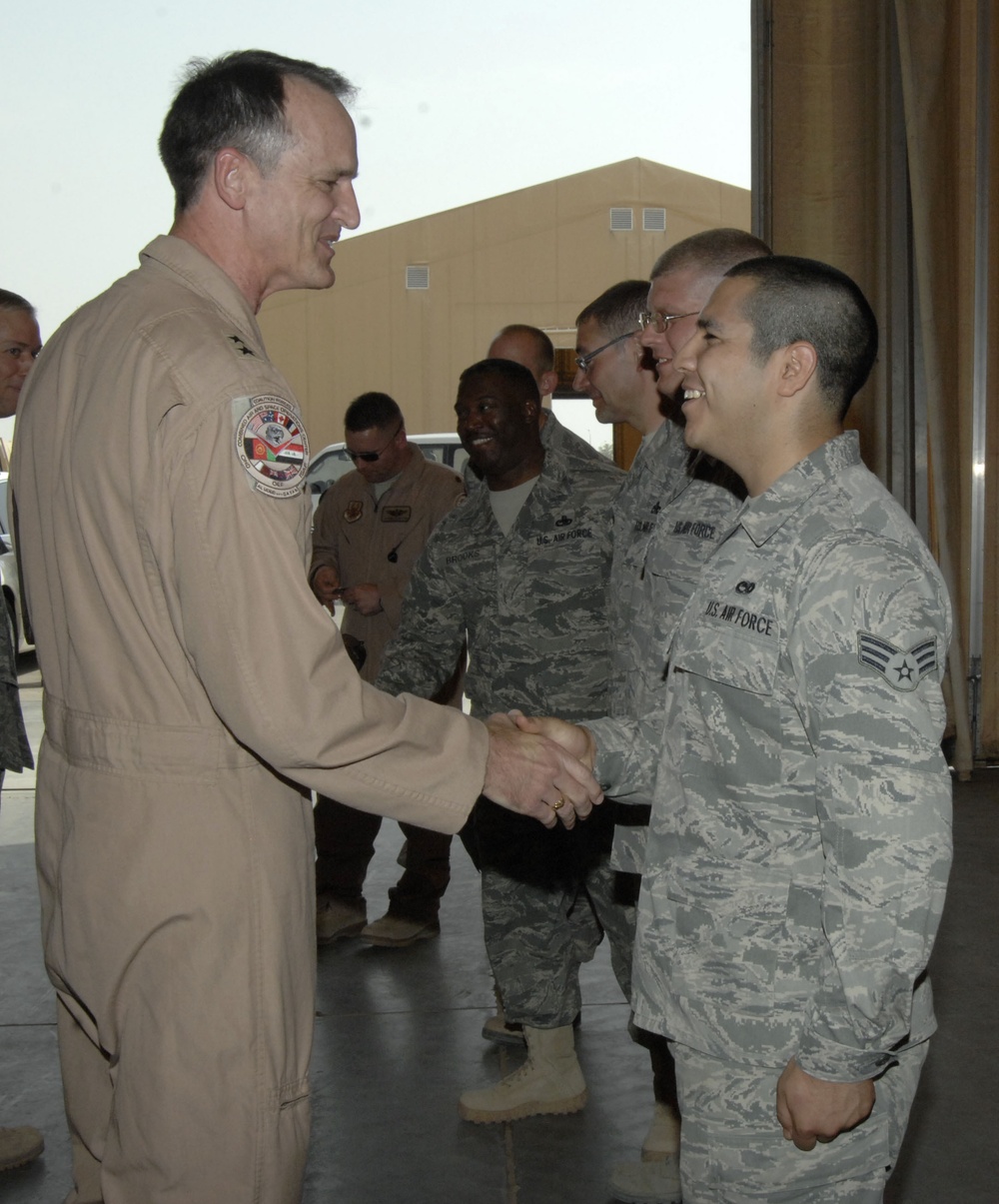 Maj. Gen. James Jones visits the 332nd AEW