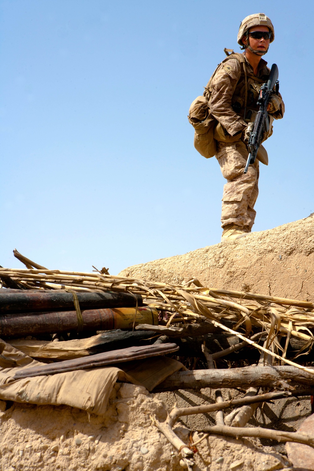 Security patrol in Sangin