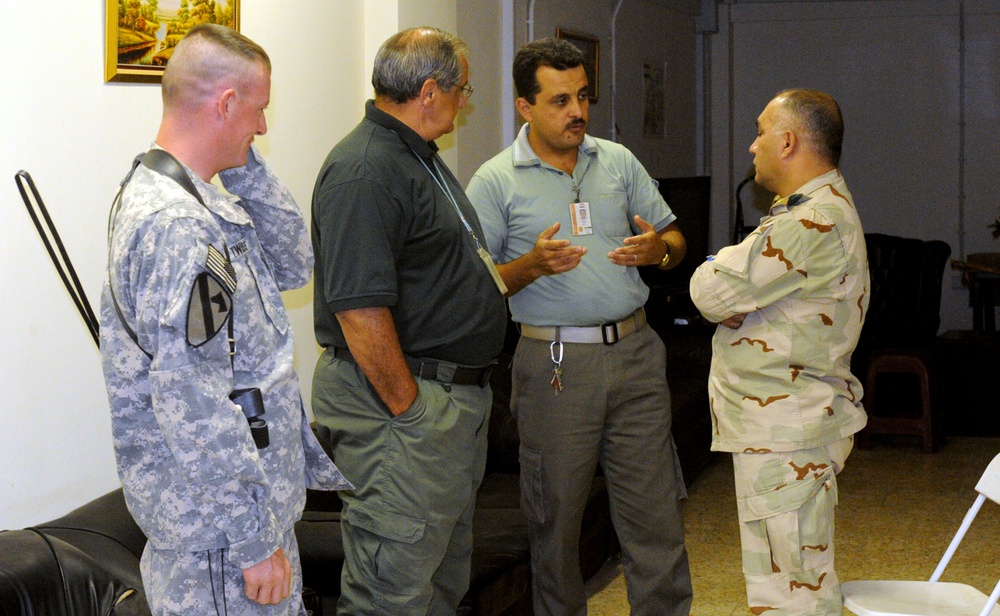 Soldiers of the 4th BSTB provide security for contractors