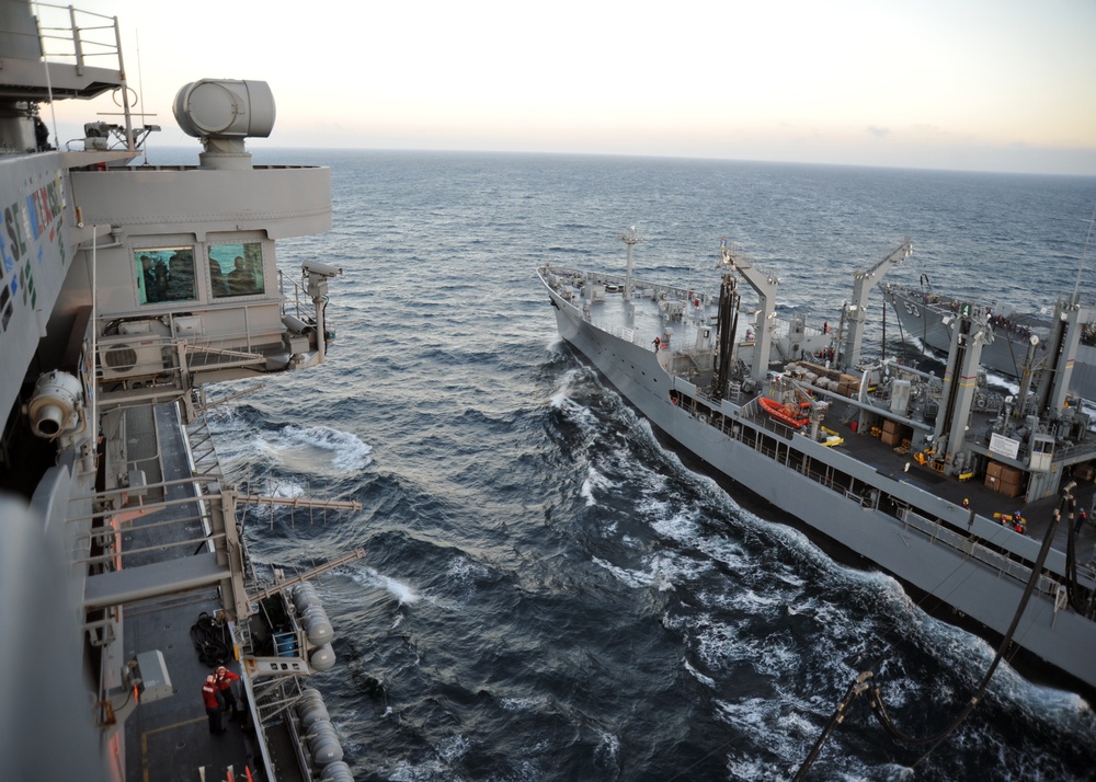 USS Abraham Lincoln replenishment at sea