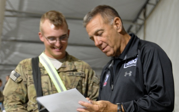 Former Rangers visit Deeds soldiers