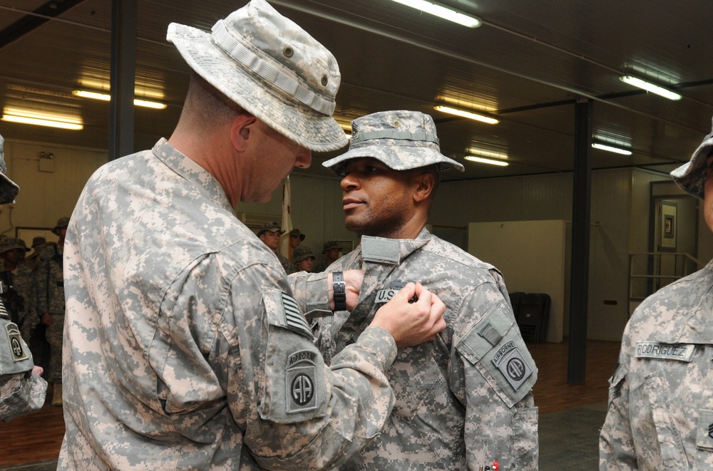Paratroopers awarded Combat Action Badge
